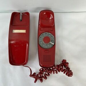 Vintage 1970’s WESTERN ELECTRIC AD3 Trimline Red Rotary Desk Top Phone Tested